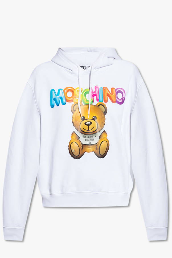 Moschino Bear Chain Printed good White Sweaters Small